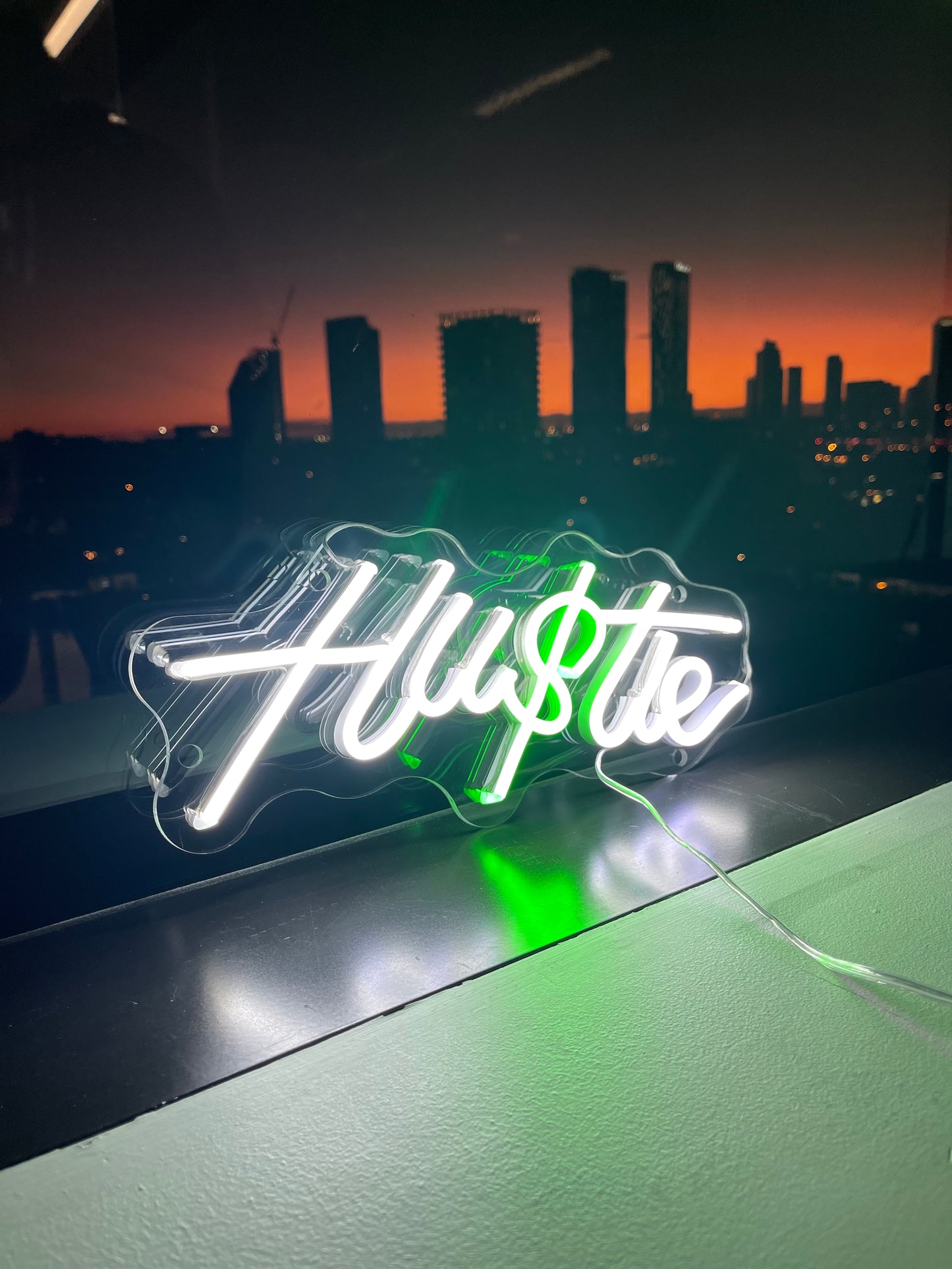 "Hu$tle" Neon Sign