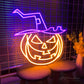 Evil Pumpkin Jack O' Lantern Halloween Neon Sign