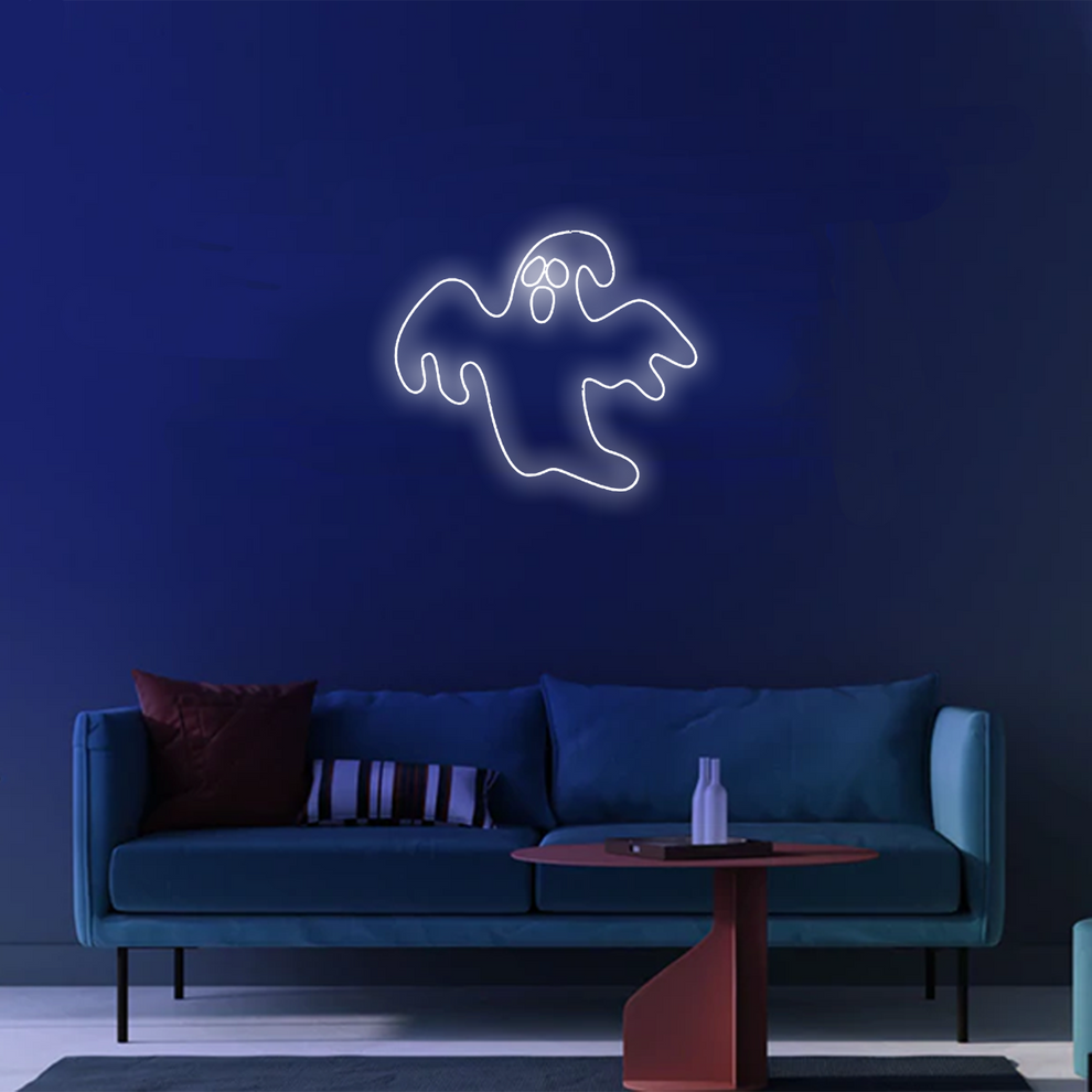 Scary Ghost Halloween Neon Sign